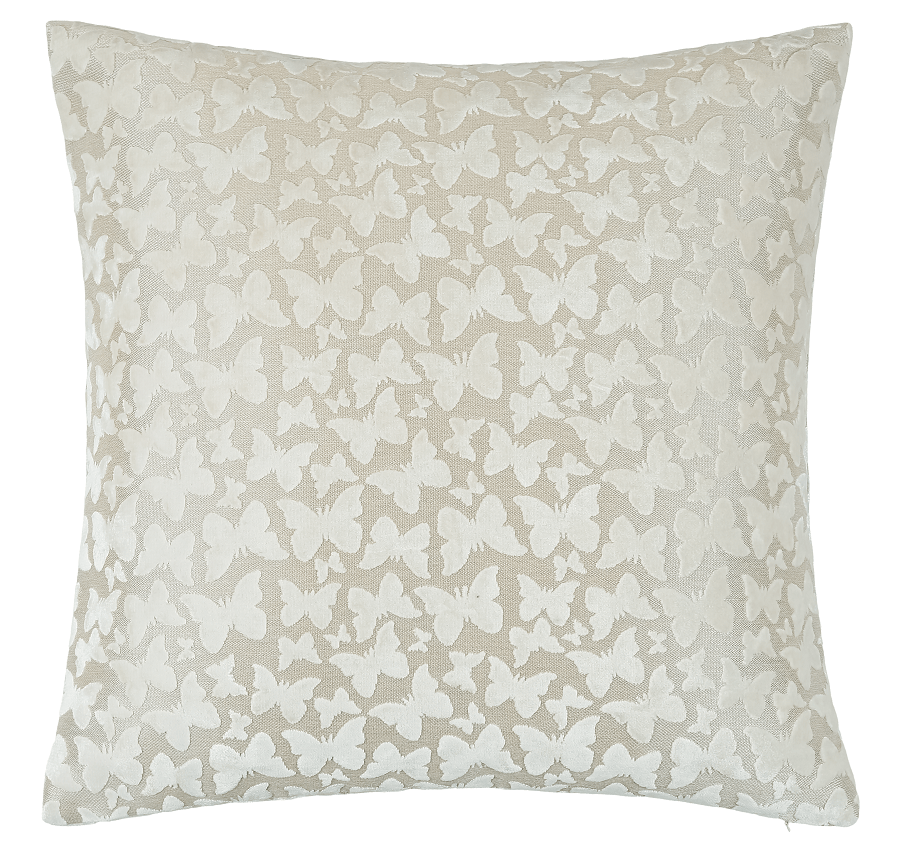 Malini Accessories Large Butterfly Ivory Cushion House of Isabella UK