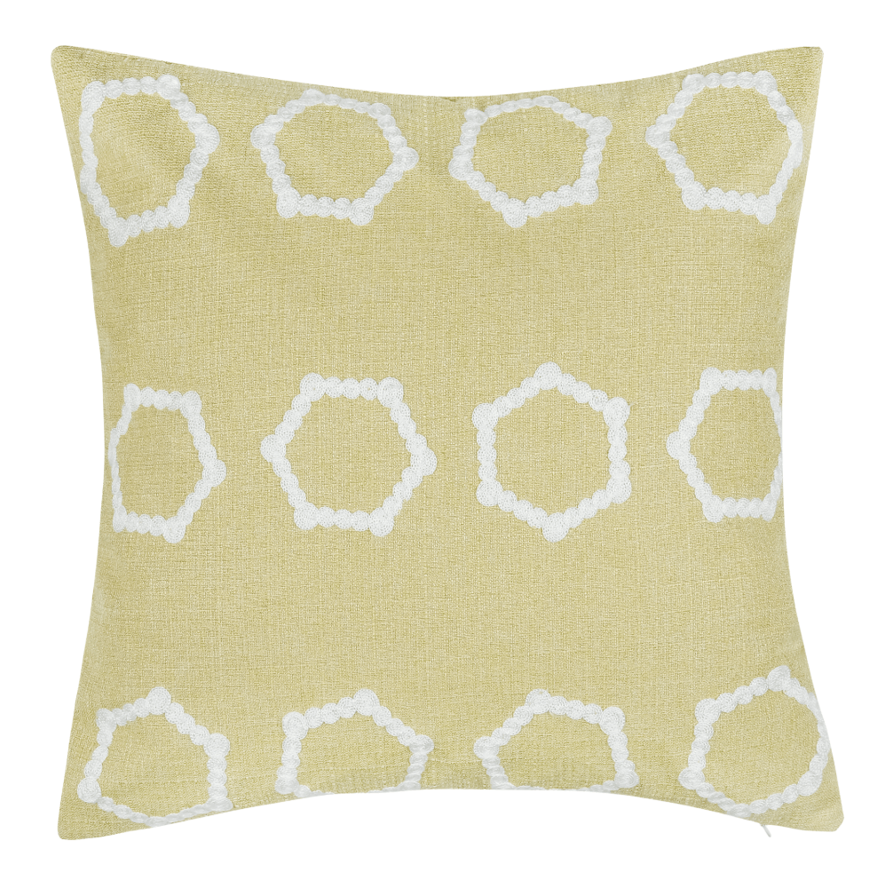 Malini Accessories Large Hexa Acidgreen Cushion House of Isabella UK