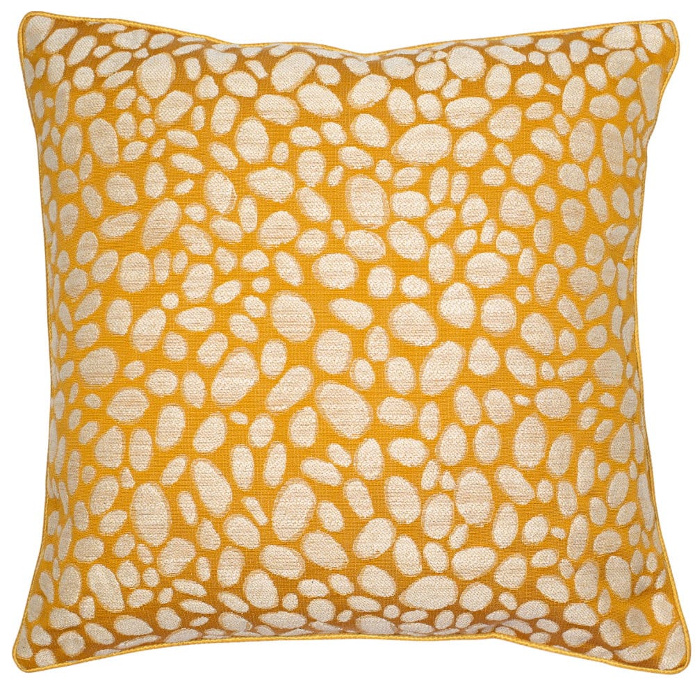 Malini Accessories Large Pebbles Mustard Cushion House of Isabella UK