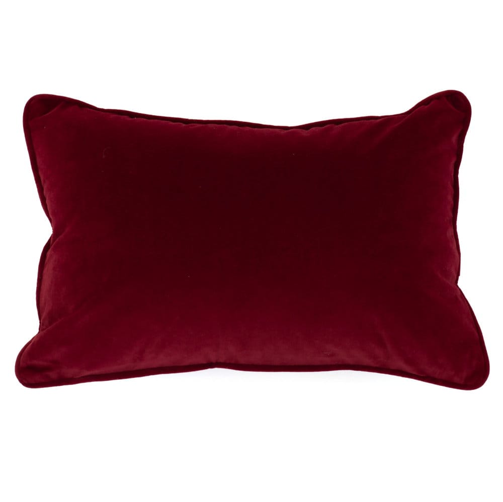Malini Accessories Luxe Rectangle Bloodred Cushion House of Isabella UK