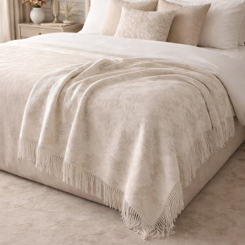 Malini Accessories Malini Arabella Blue Throw House of Isabella UK