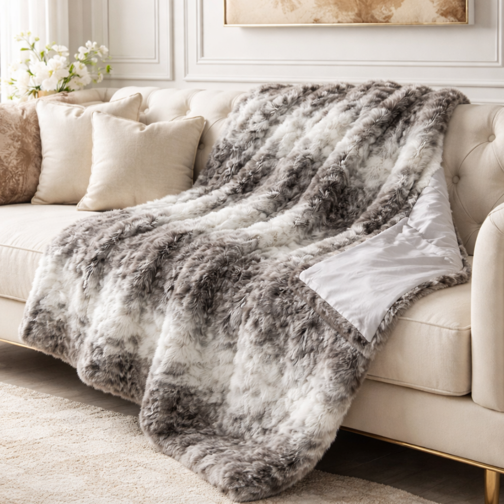 Malini Accessories Malini Arcticfur Throw House of Isabella UK