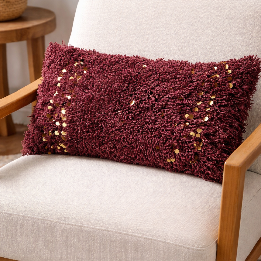 Malini Accessories Malini Aziza Aubergine Cushion House of Isabella UK