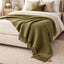 Malini Accessories Malini Brixton Olive Throw House of Isabella UK