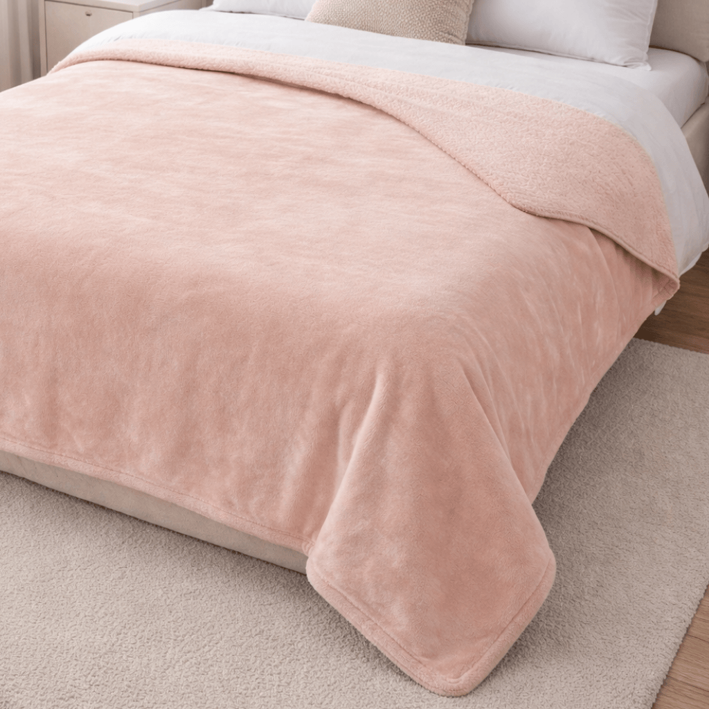 Malini Accessories Malini Cosy Lightpink Throw House of Isabella UK