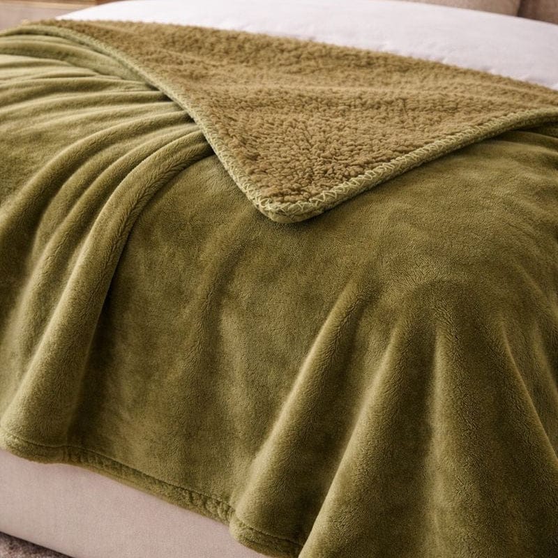 Malini Accessories Malini Cosy Olive Throw House of Isabella UK