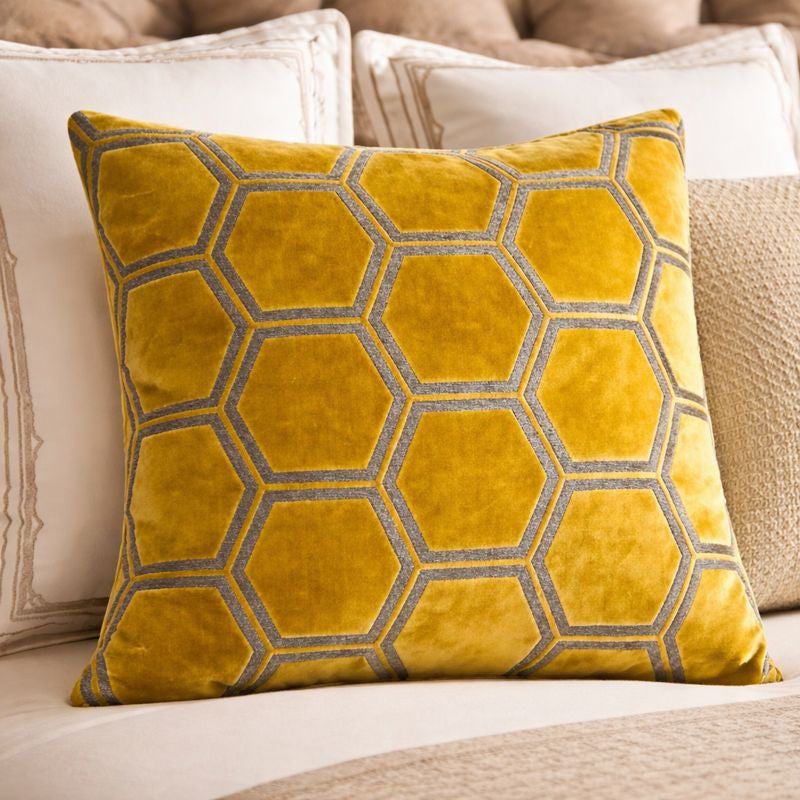 Malini Accessories Malini Ivor Mustard Cushion House of Isabella UK