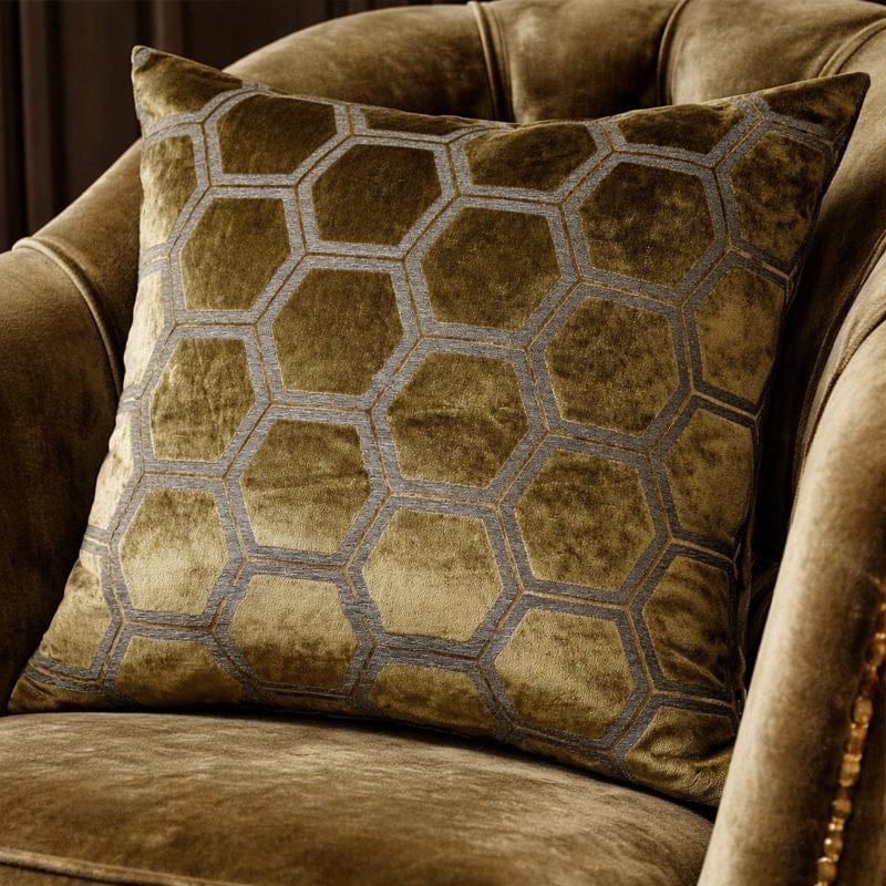 Malini Accessories Malini Ivor Olive Cushion  | OUTLET House of Isabella UK