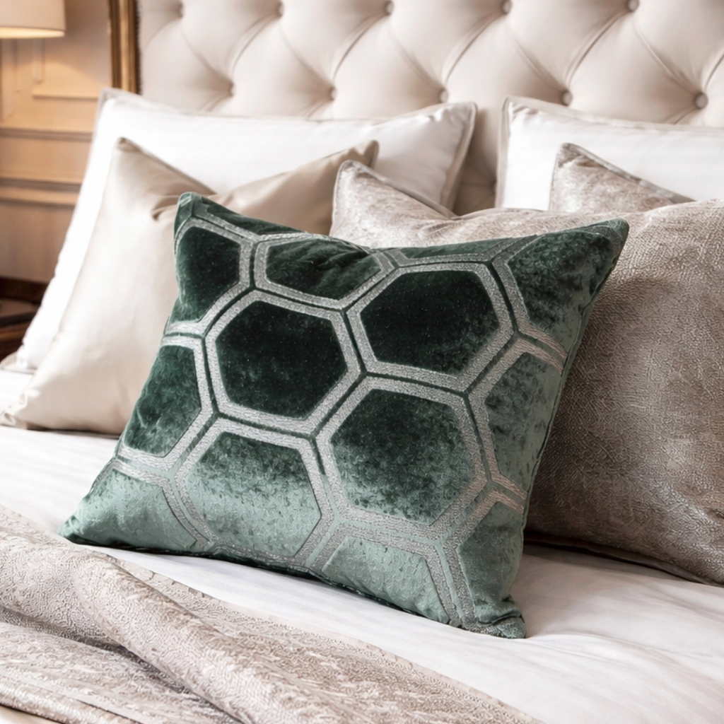 Malini Accessories Malini Ivor Pinegreen Cushion House of Isabella UK