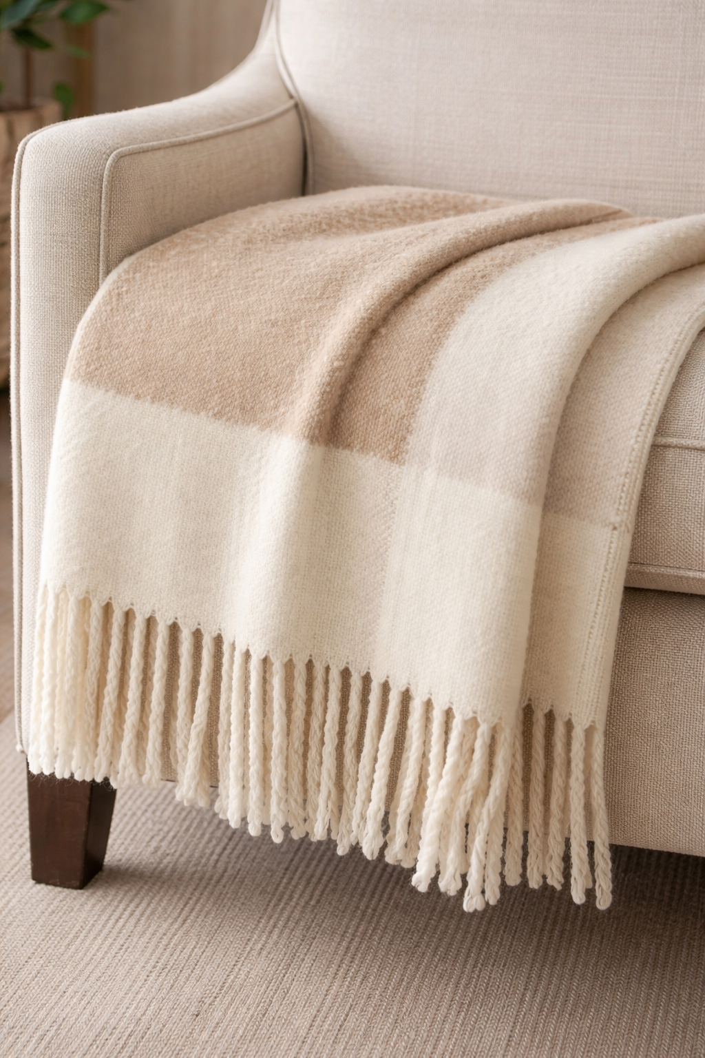 Malini Accessories Malini Kalix Taupe Throw House of Isabella UK