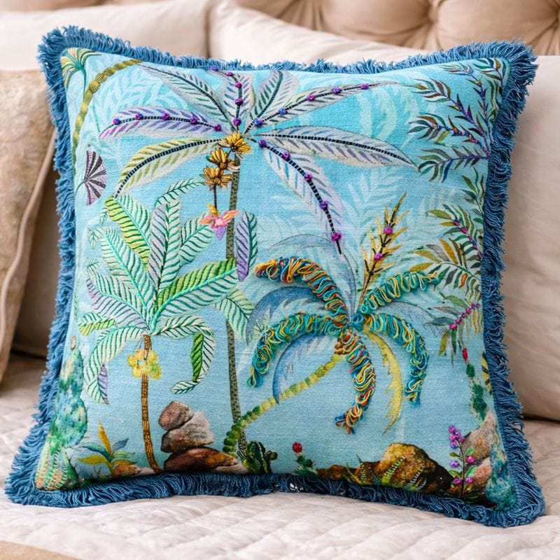 Malini Accessories Malini Karri Blue Cushion House of Isabella UK