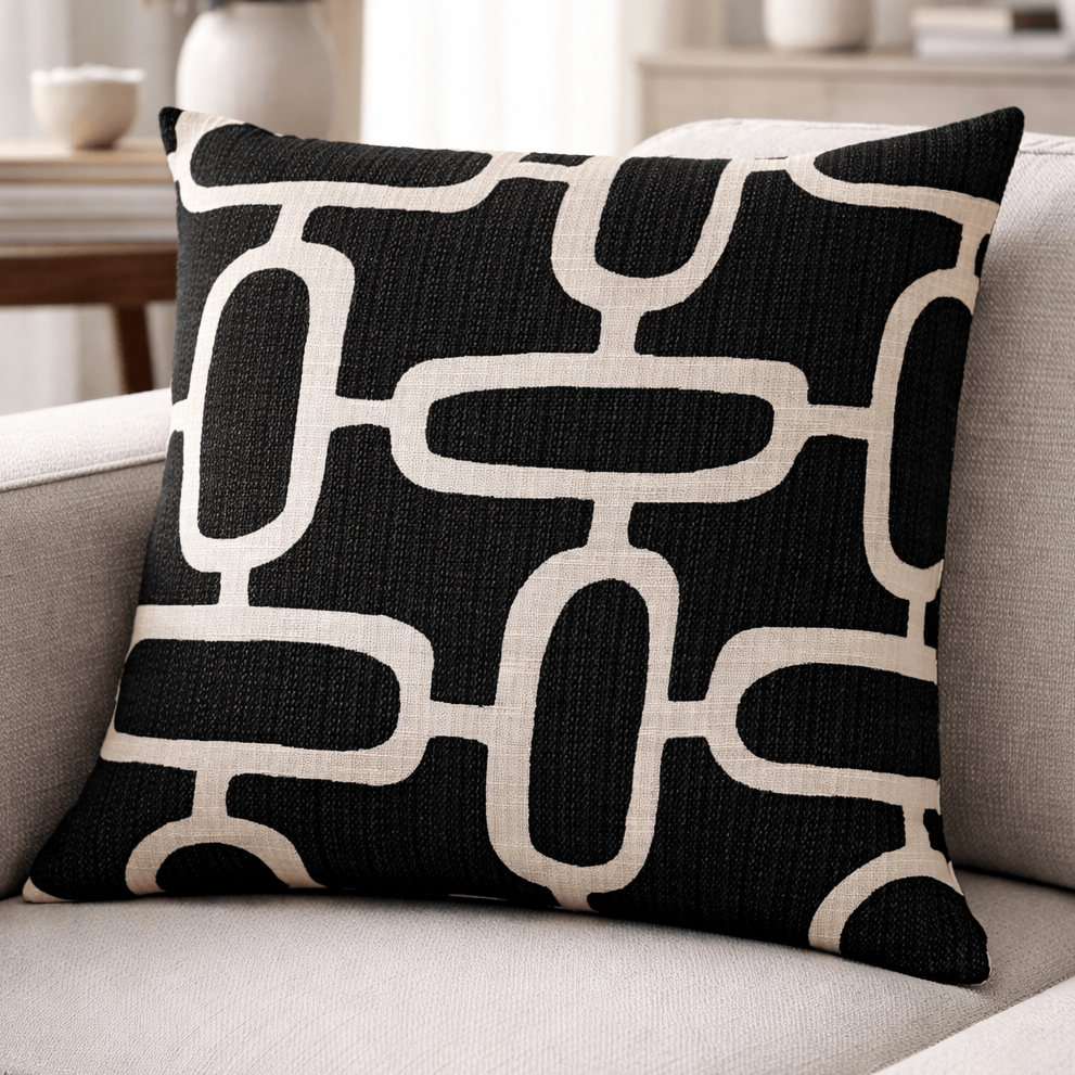 Malini Accessories Malini Large Edison Black Cushion House of Isabella UK