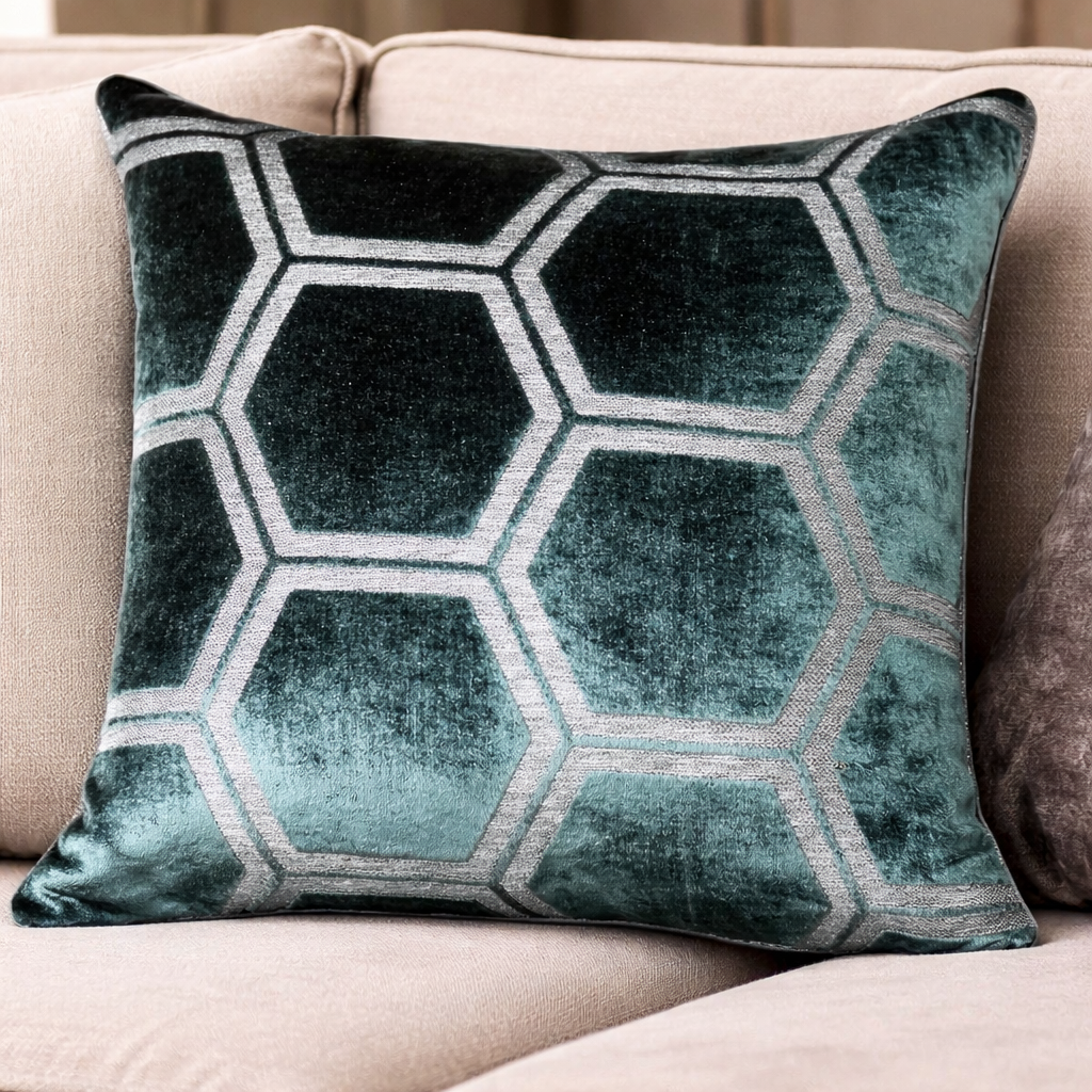 Malini Accessories Malini Large Ivor Pinegreen Cushion House of Isabella UK