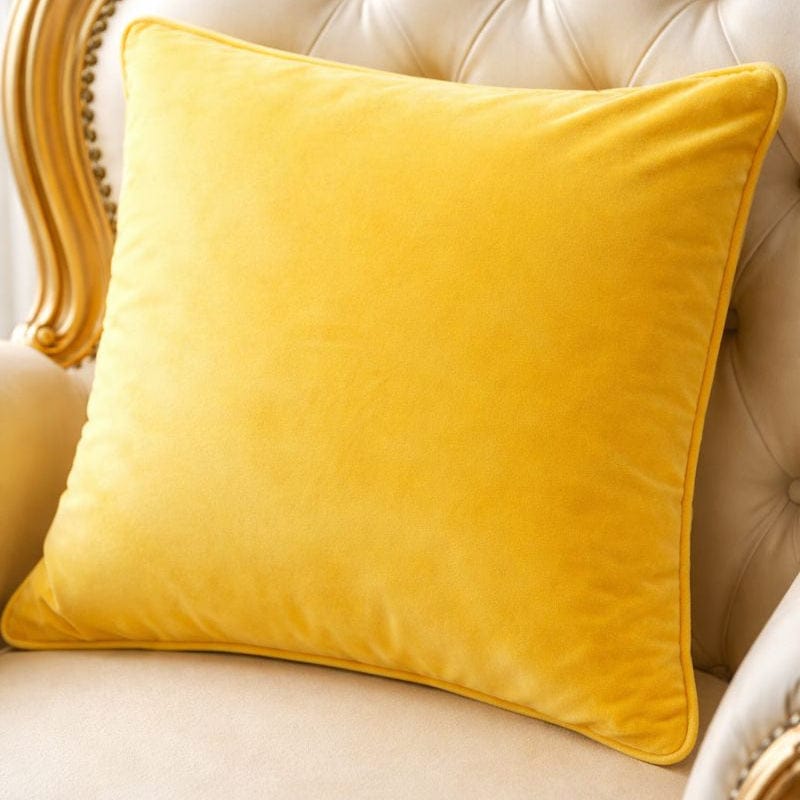 Malini Accessories Malini Large Luxe Mustard Cushion House of Isabella UK