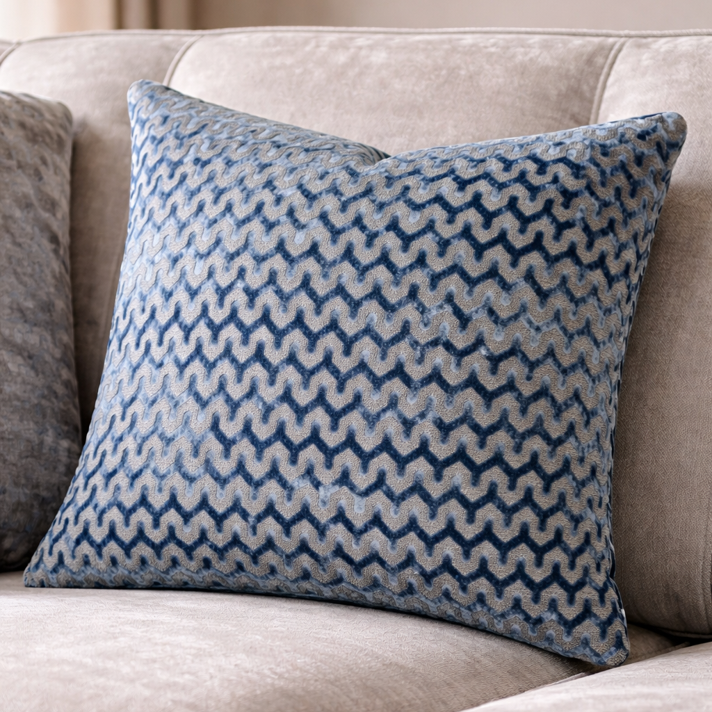 Malini Accessories Malini Large Oslo Teal Cushion House of Isabella UK