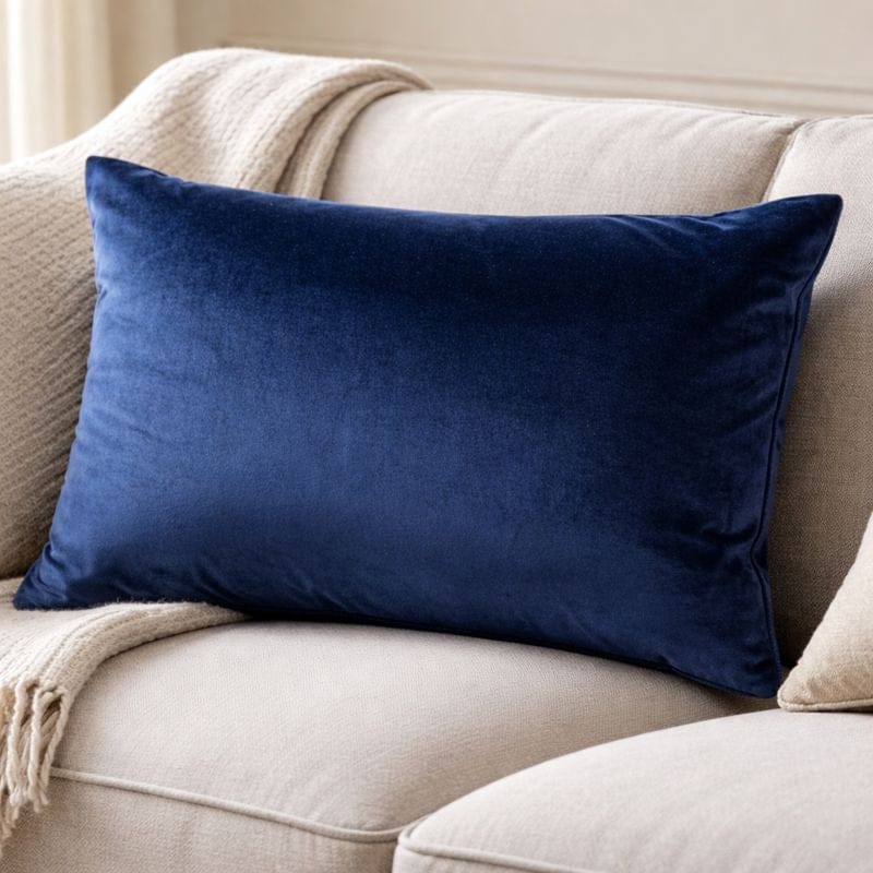 Malini Accessories Malini Luxe Rectangle Navy Cushion House of Isabella UK