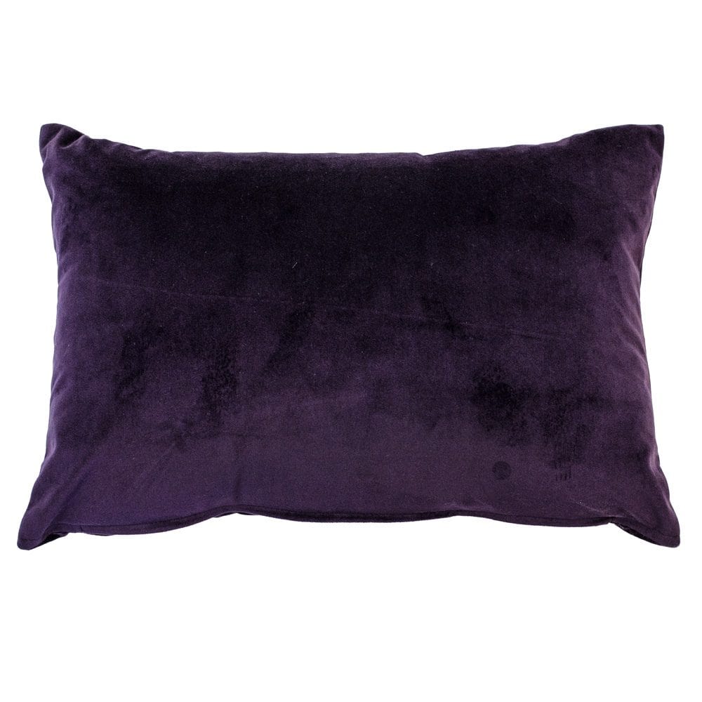 Malini Luxe Rectangle Purple Cushion.