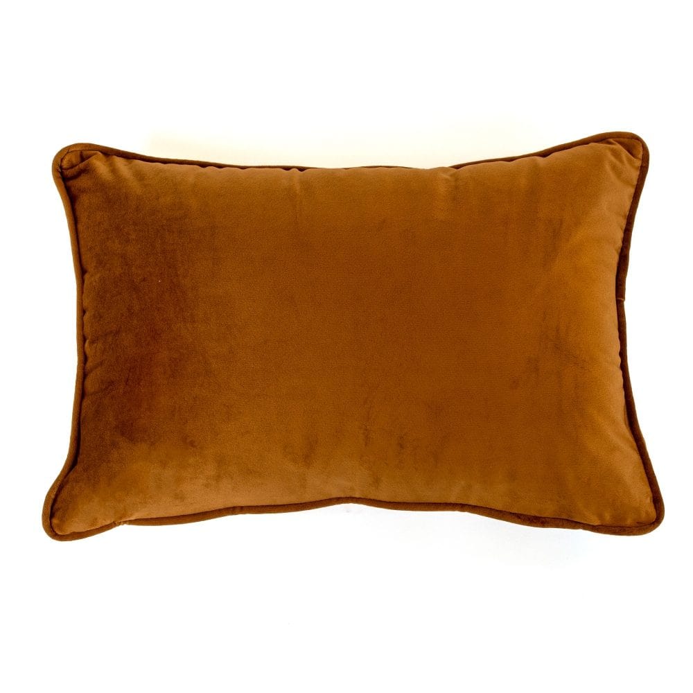 Malini Luxe Rectangle Tan Cushion.