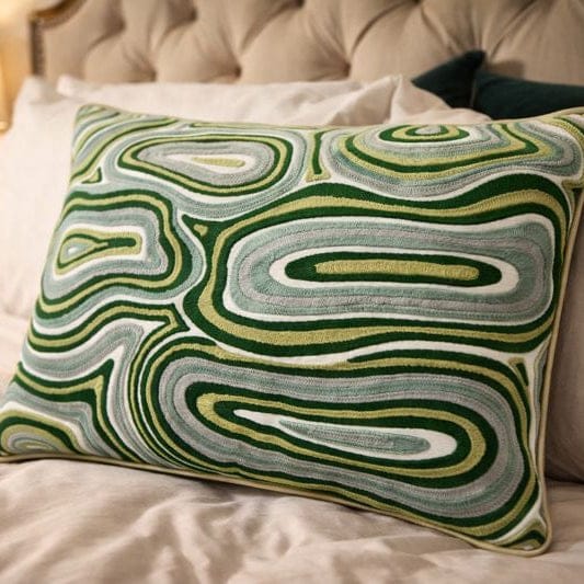 Malini Accessories Malini Maze Green Cushion House of Isabella UK