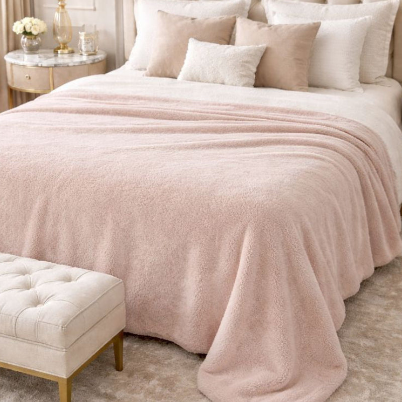 Malini Accessories Malini Mia Pink Throw House of Isabella UK