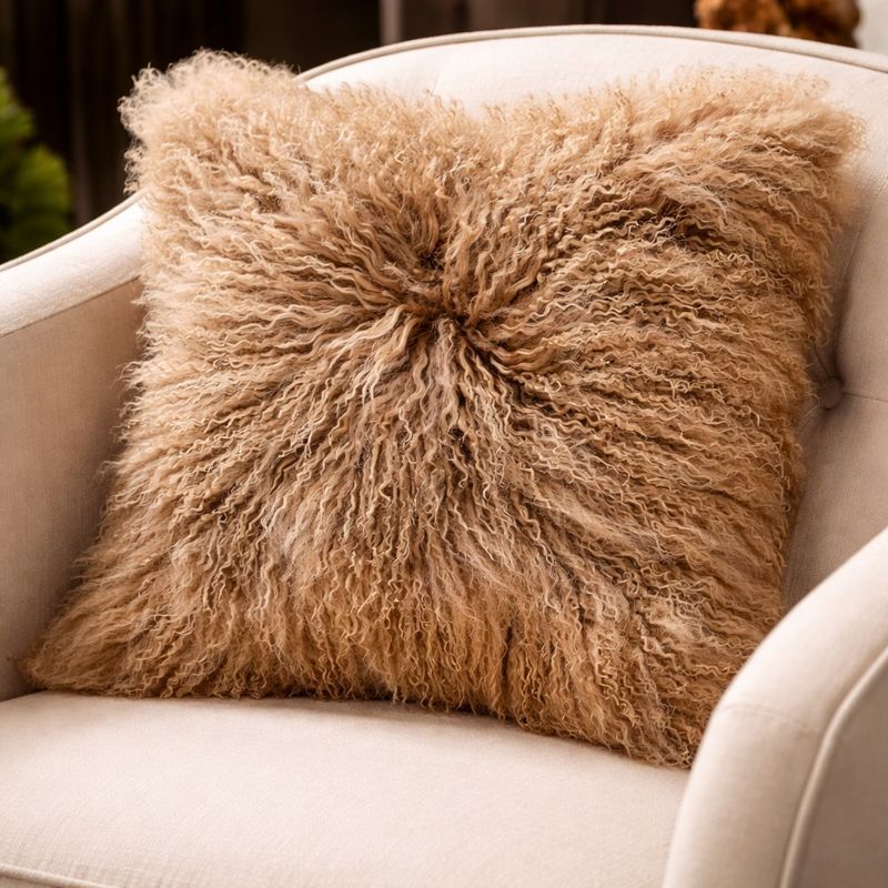 Malini Accessories Malini Mongolian Taupe Cushion House of Isabella UK