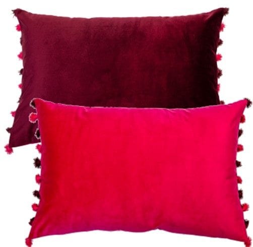 Malini Accessories Malini Nappa Fuschia & Aubergine Cushion House of Isabella UK