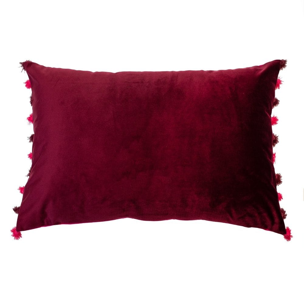 Malini Accessories Malini Nappa Fuschia & Aubergine Cushion House of Isabella UK