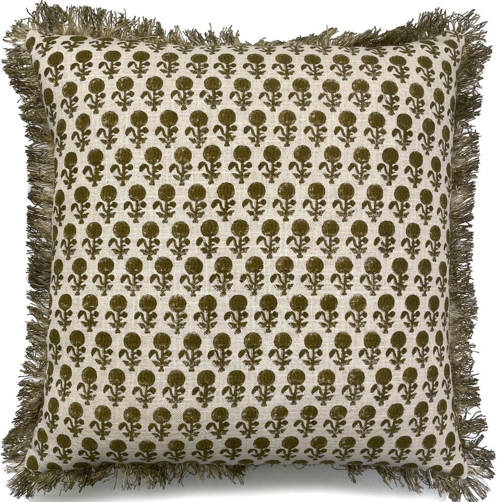 Malini Accessories Malini Navari Olive Cushion House of Isabella UK