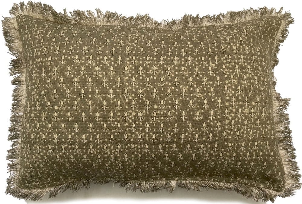 Malini Accessories Malini Omari Rectangle Grey Cushion House of Isabella UK