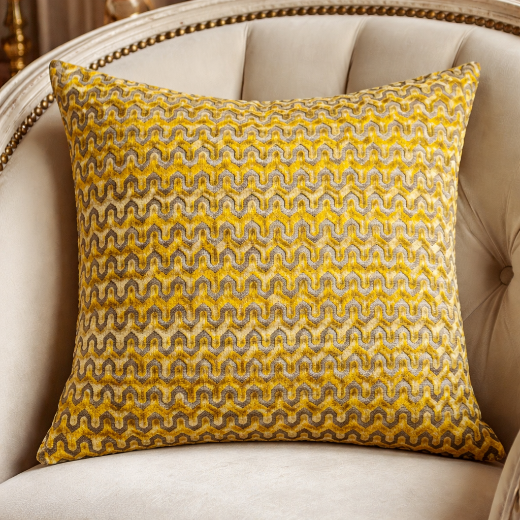 Malini Accessories Malini Oslo Mustard Cushion House of Isabella UK