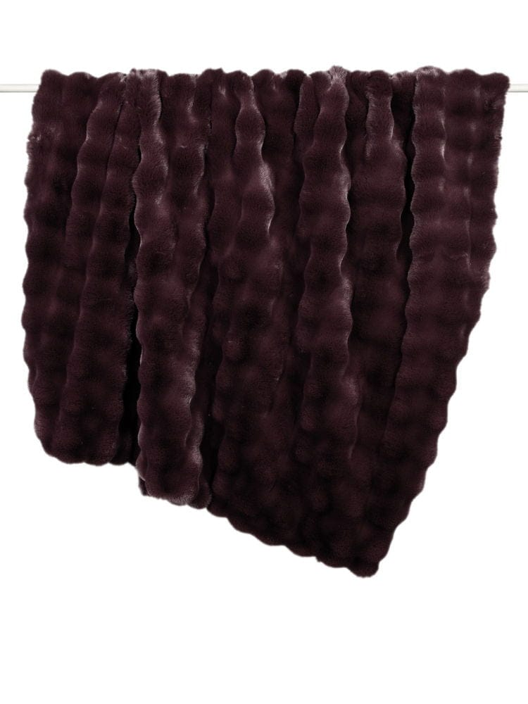 Malini Accessories Malini Raffles Aubergine Throw House of Isabella UK