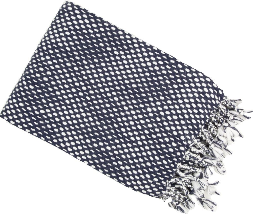 Malini Accessories Malini Raindrops Navy Throw House of Isabella UK