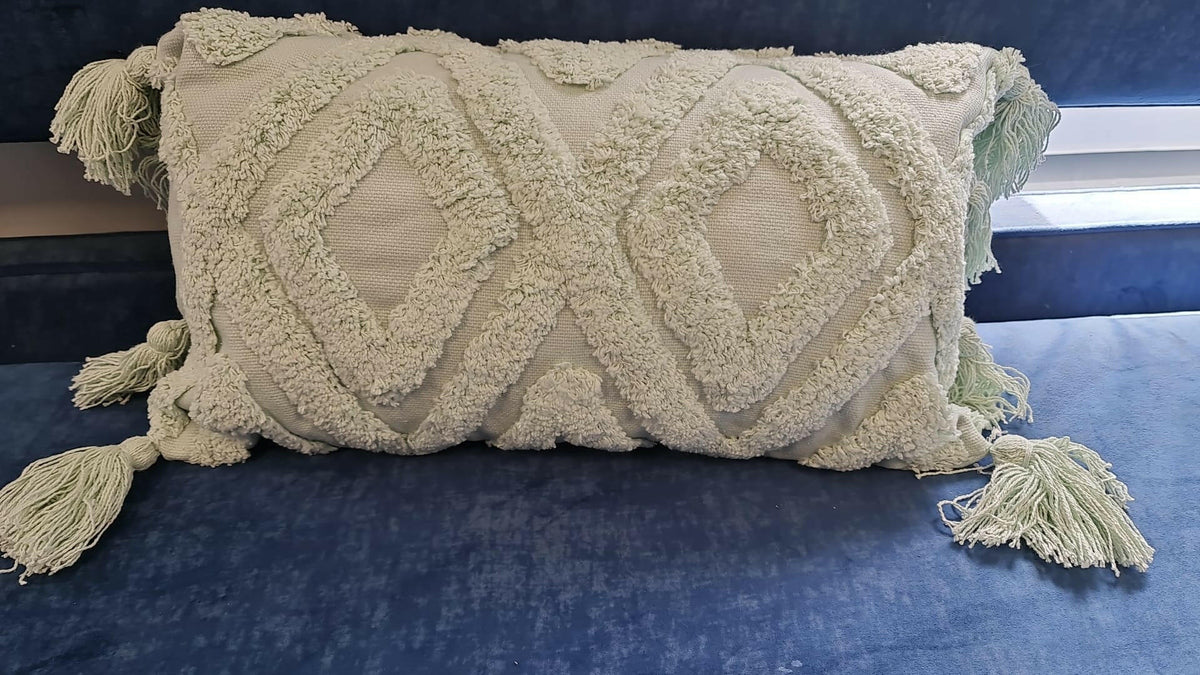 Malini Rani Mint Cushion | OUTLET.