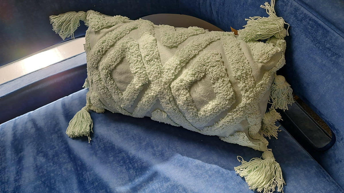 Malini Rani Mint Cushion | OUTLET.