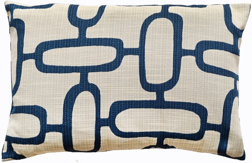 Malini Rectangle Edison Blue Cushion.