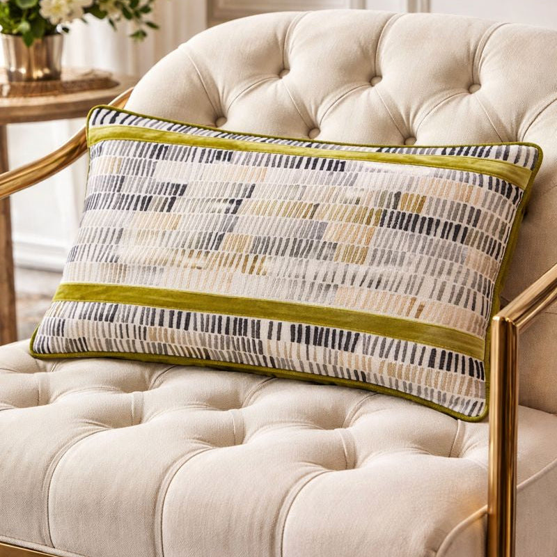 Malini Accessories Malini Rectangle Harrison Olive Cushion House of Isabella UK