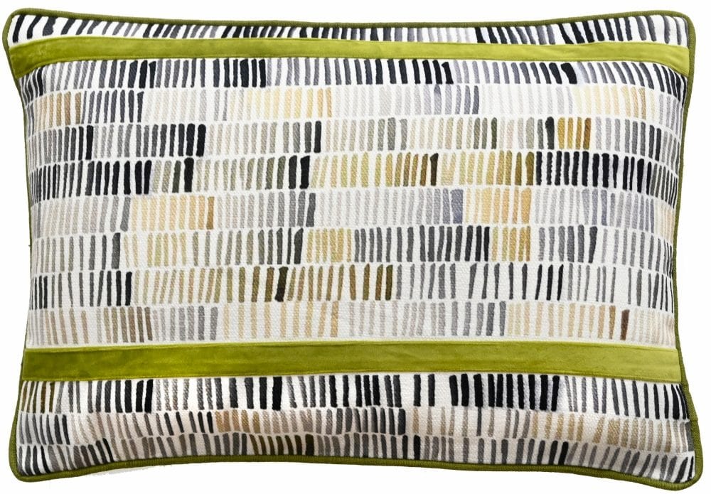 Malini Rectangle Harrison Olive Cushion.