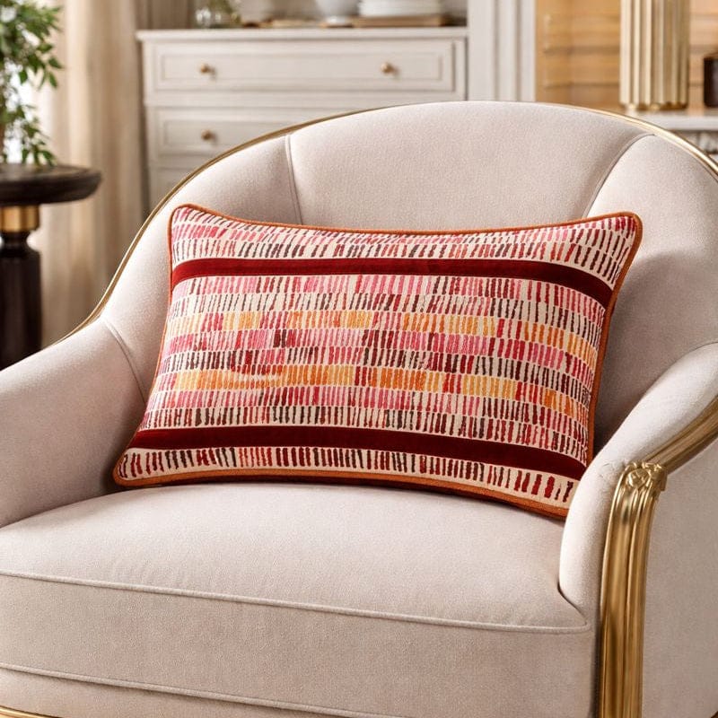 Malini Accessories Malini Rectangle Harrison Rust Cushion House of Isabella UK