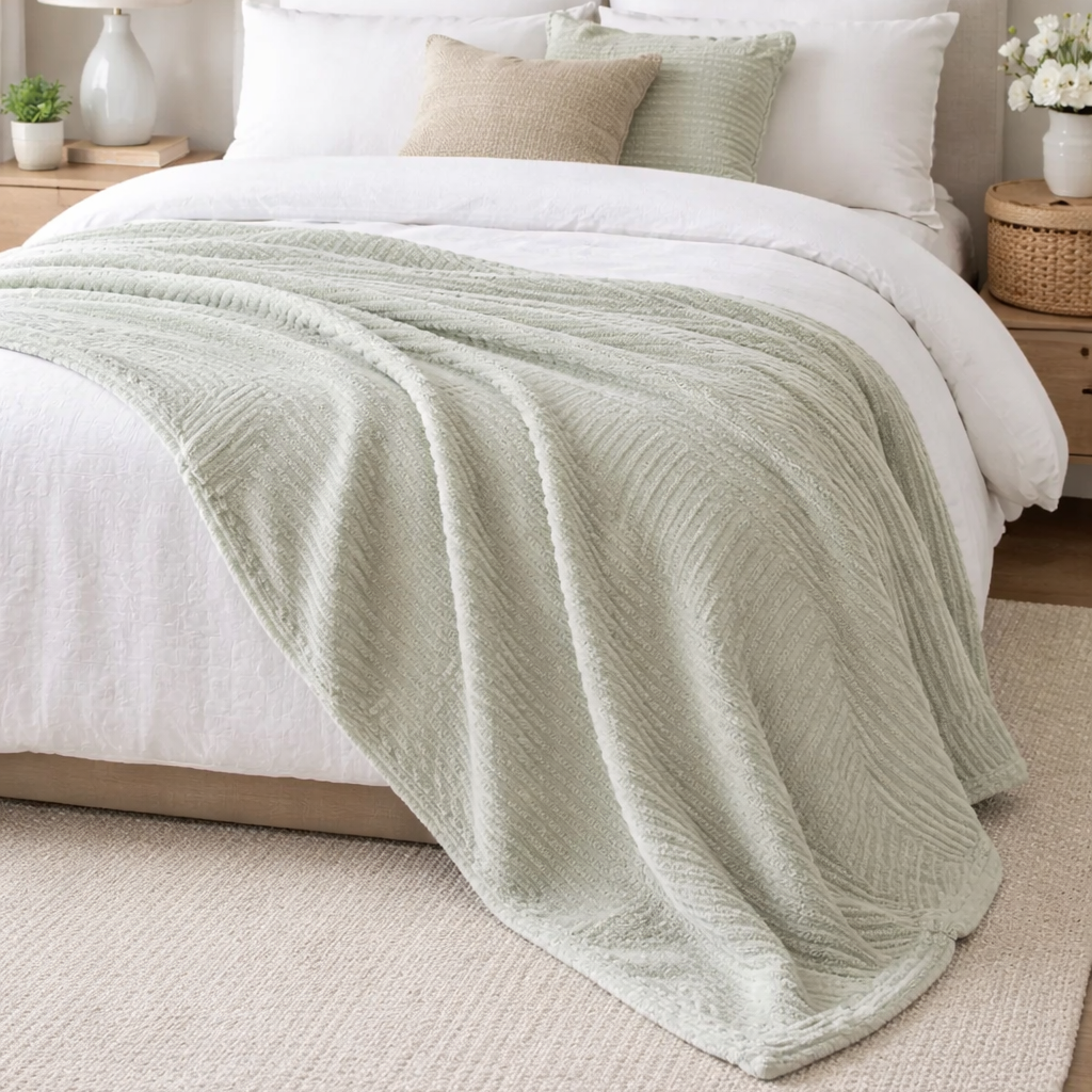 Malini Accessories Malini Tamanna Cream Throw House of Isabella UK