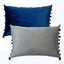 Malini Accessories Nappa Navy & Grey Fibre Filled Cushion House of Isabella UK