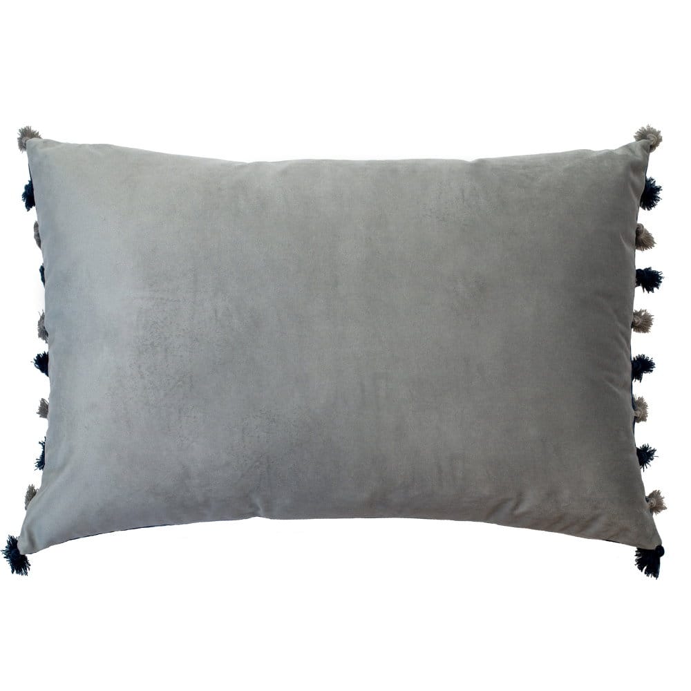 Malini Accessories Nappa Navy & Grey Fibre Filled Cushion House of Isabella UK