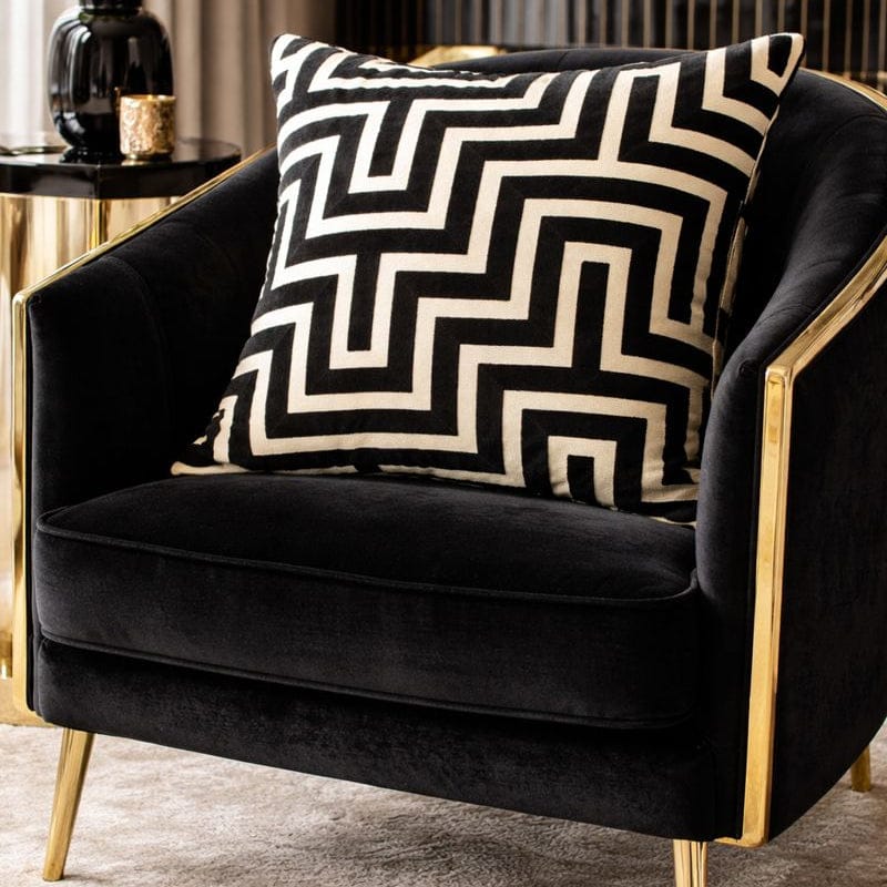 Malini Accessories Paul Moneypenny Amazing Black Large Cushion House of Isabella UK