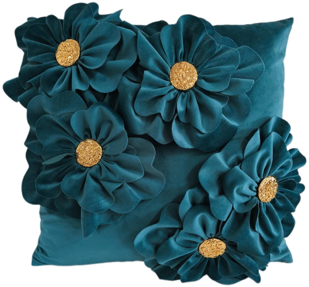 Malini Accessories Paul Moneypenny Blooming Wonderful Teal Cushion House of Isabella UK