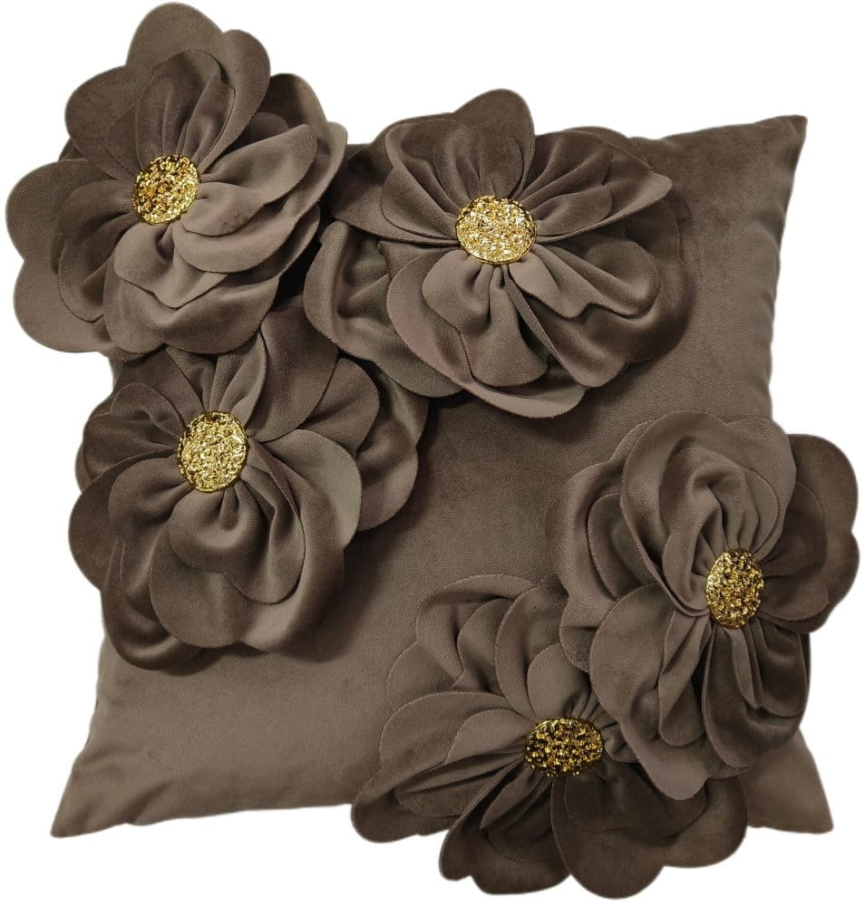 Malini Accessories Paul Moneypenny Bloomingwonderful Taupe Cushion House of Isabella UK