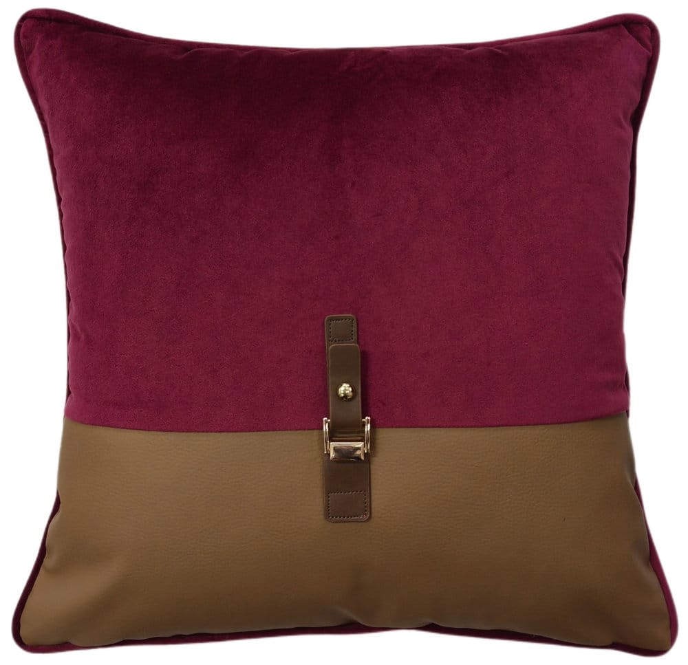 Malini Accessories Paul Moneypenny Buckleup Wine Cushion House of Isabella UK