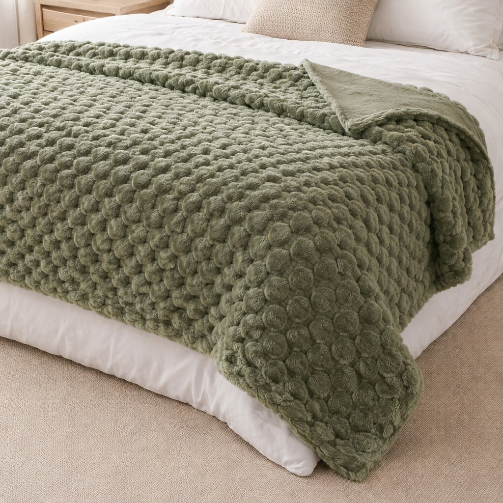 Malini Accessories Paul Moneypenny Koochikoo New Sagegreen Throw House of Isabella UK