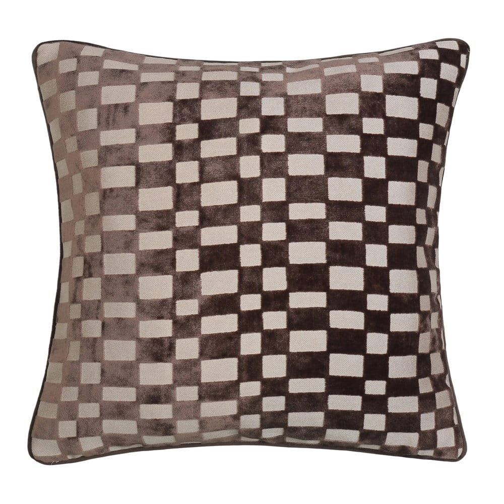 Malini Accessories Paul Moneypenny Large Modblock Chocolate Cushion House of Isabella UK