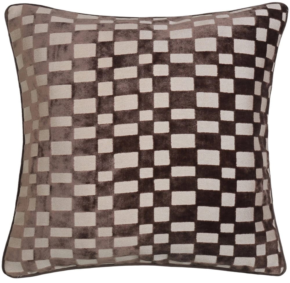 Malini Accessories Paul Moneypenny Modblock Choc Cushion House of Isabella UK