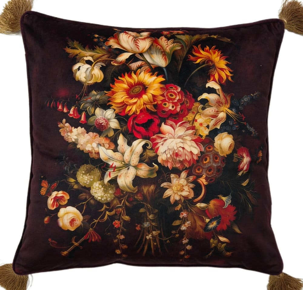 Malini Accessories Paul Moneypenny Petalpusher Cushion House of Isabella UK