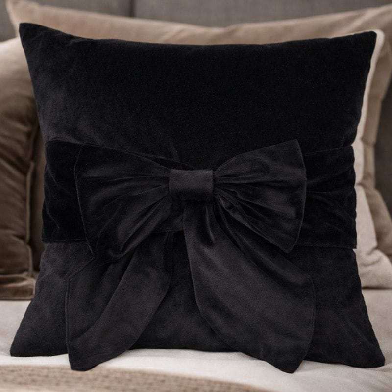 Malini Accessories Paul Moneypenny Tiedup Black Cushion House of Isabella UK